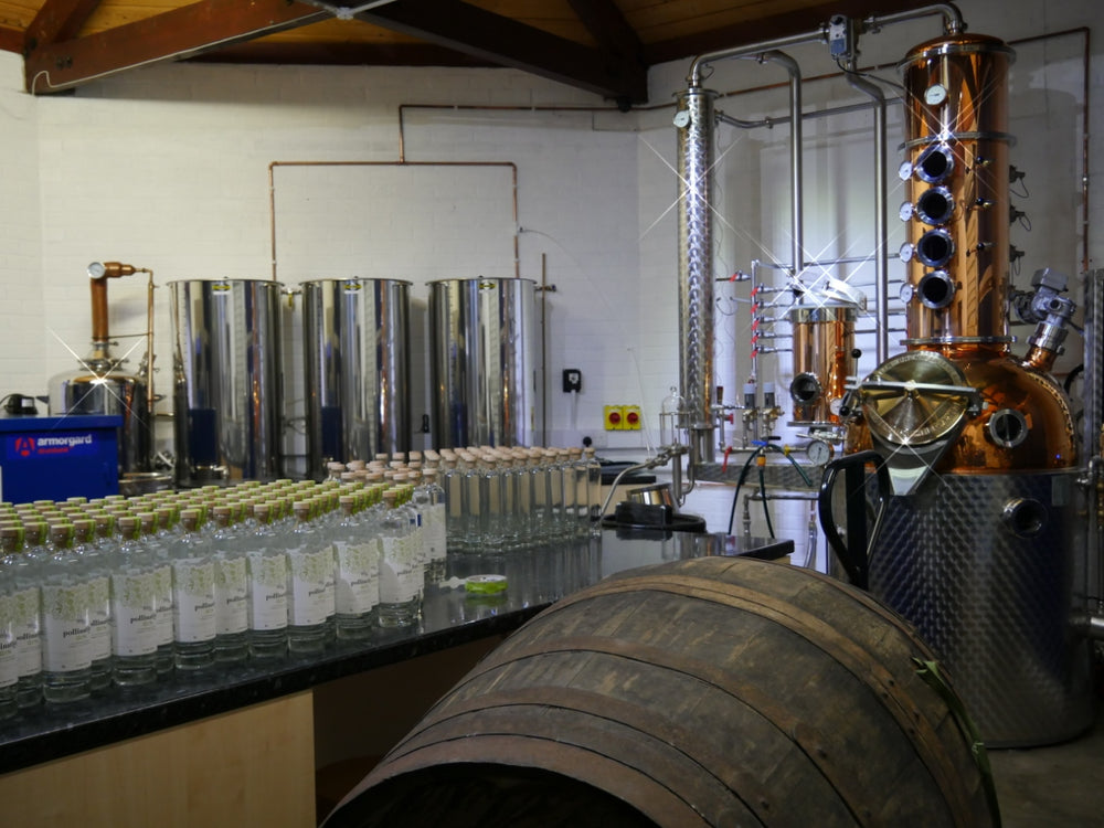 Dyfi Gin Distillery with Still and Barrel
