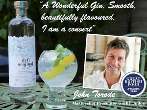 Award winning gin, Dyfi Original Gin