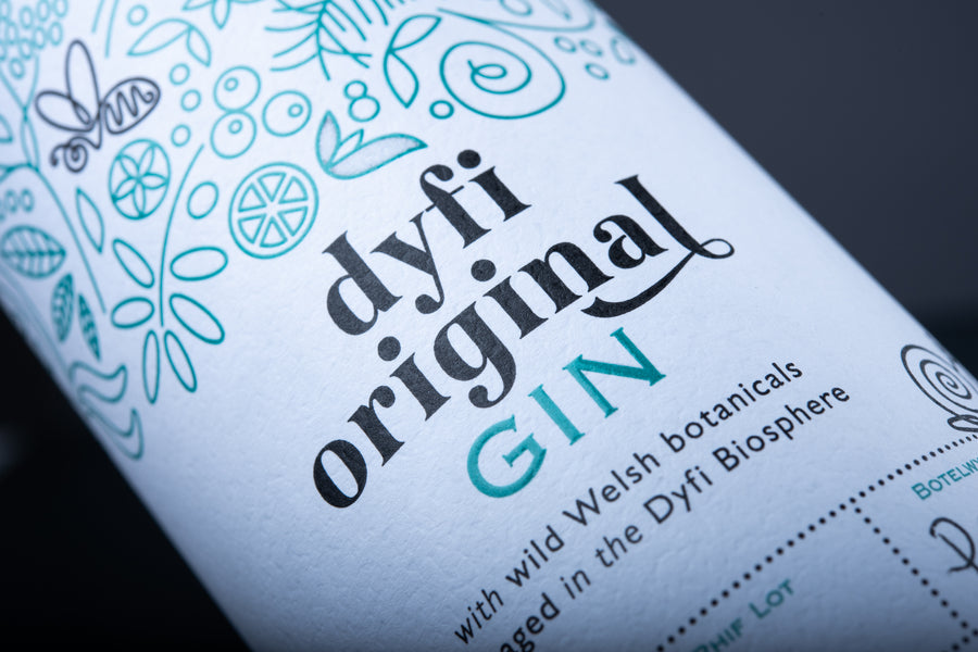 Dyfi Original Gin label close-up